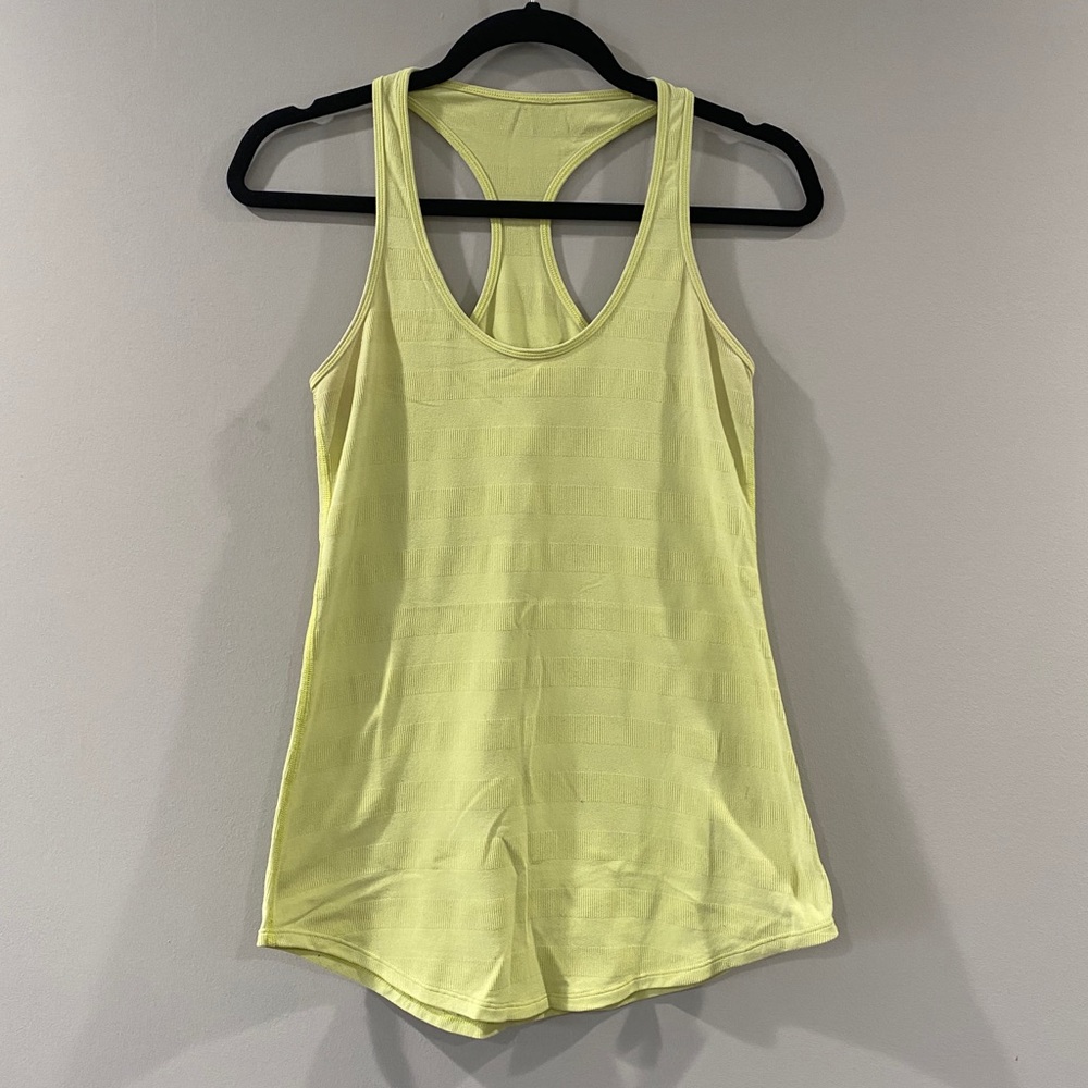 Lululemon Pastel Yellow Racerback Tank Top Sz S/M